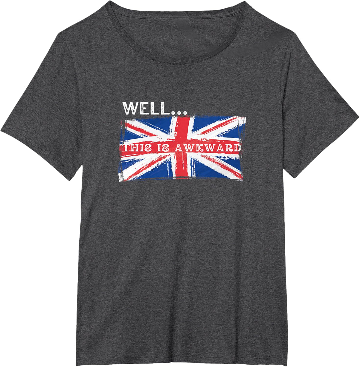 4 July British Funny Brit Outcast Living in the USA UK T-Shirt - Dark Heather Grey