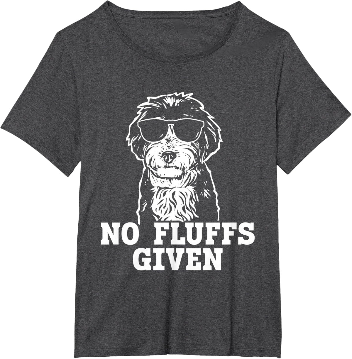 Bernedoodle Gifts & Bernedoodle Accessories Unisex-Adults Black Modern Casual Dog Letter Print T-Shirt - Dark Heather Grey