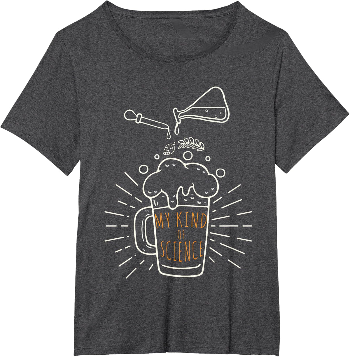 My Kind of Science Funny Craft Beer IPA Brewing Gift Men T-Shirt - Dark Heather Grey