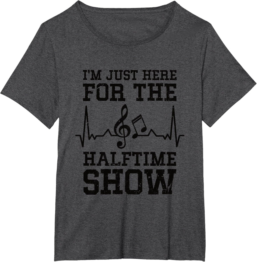 I'm Just Here For The Halftime Show T-Shirt - Dark Heather Grey