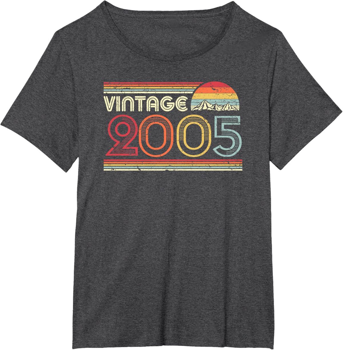 2005 Vintage Shirt, Birthday Gift Tee. Retro Style T-Shirt - Dark Heather Grey