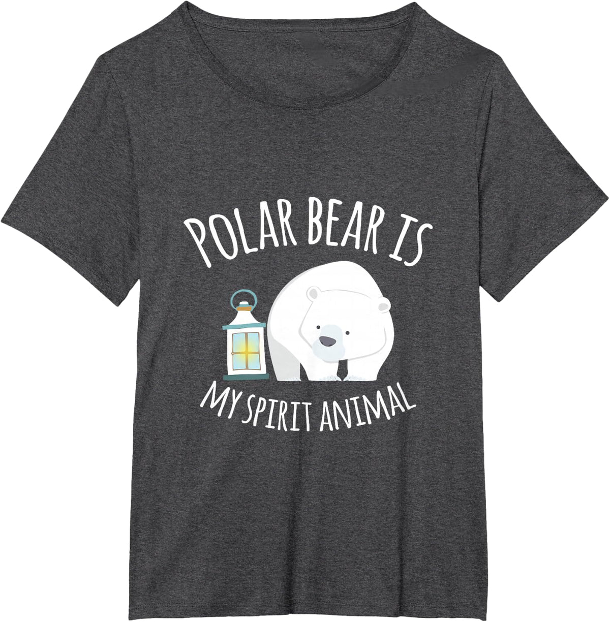 Polar Bear Is My Ghost Animal Funny Gift T-Shirt - Dark Heather Grey