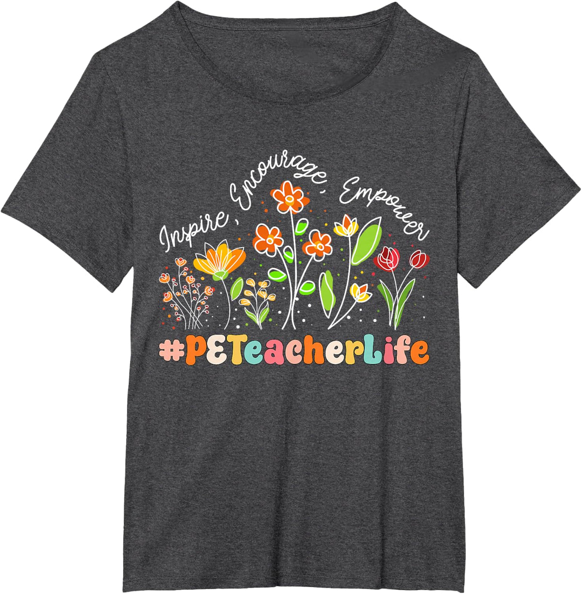 PE Teacher Life Appreciation Week Teacher Back to School T-Shirt - Dark Heather Grey