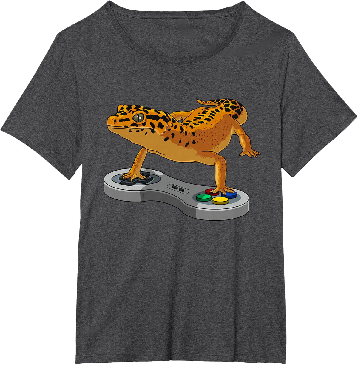 Funny Leopard Gecko Bearded Dragon Gift Kids Cool Gamers T-Shirt - Dark Heather Grey