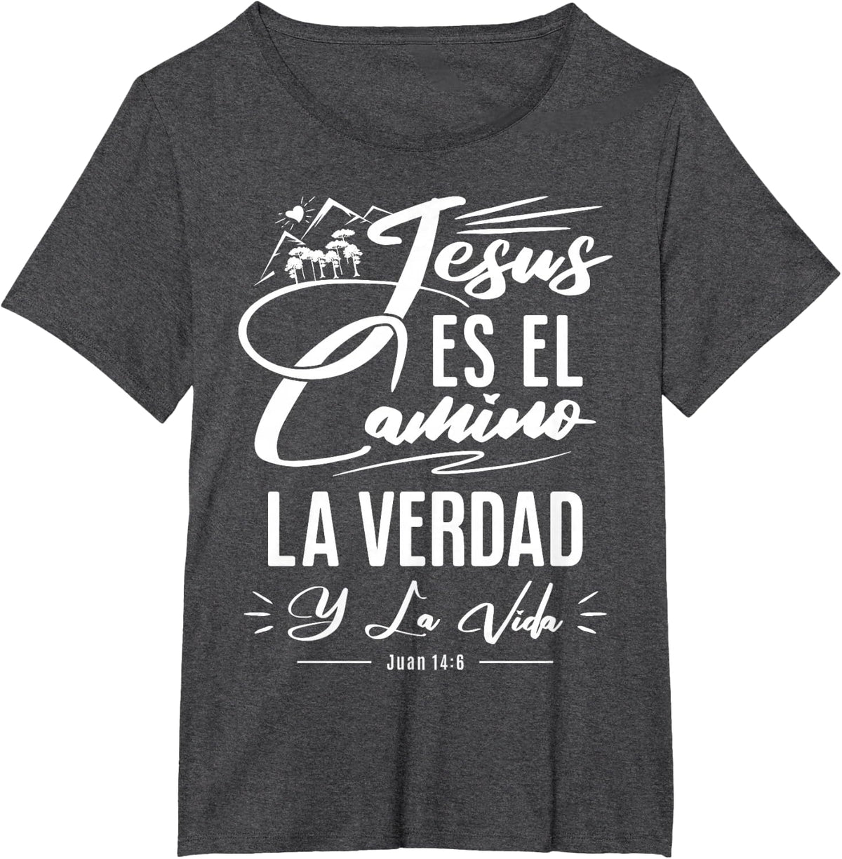 Camisetas Cristianas en espanol Con Frases Biblia Juan 4:16 T-Shirt - Dark Heather Grey