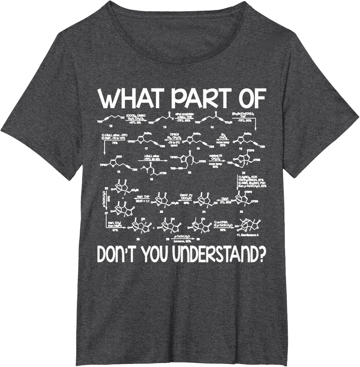 Funny Saying What Part Of Organic Chemistry Humor Quote T-Shirt - Dark Heather Grey