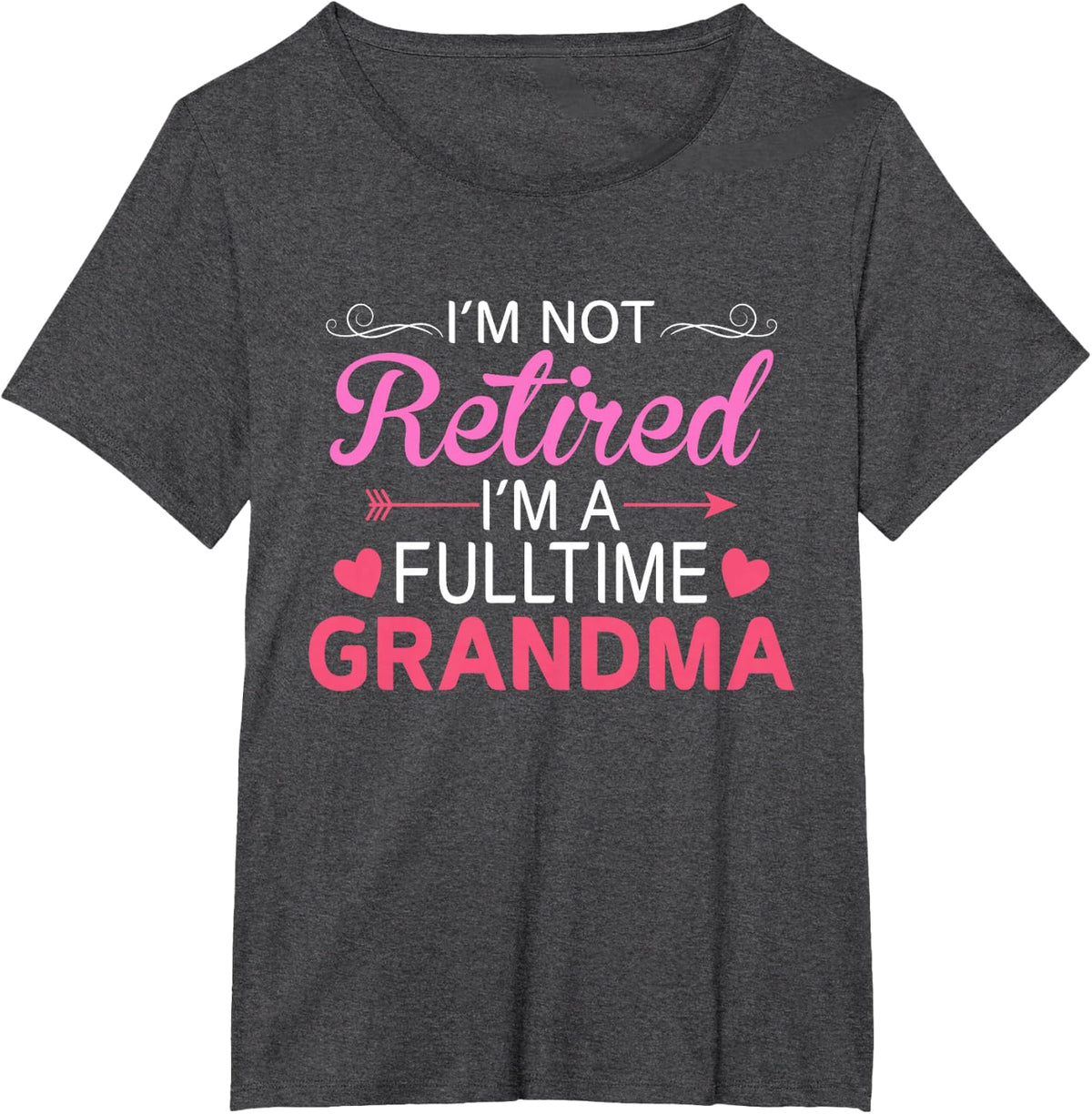 I'm Not Retired I'm a Full Time Grandma Women Mothers Day T-Shirt - Dark Heather Grey