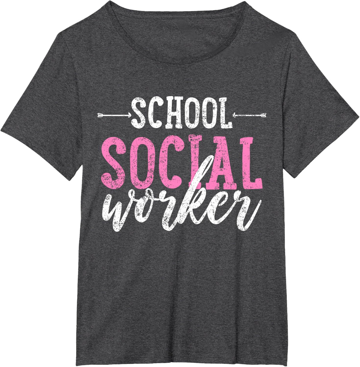 Social Worker Social Work Vintage Gift T-Shirt - Dark Heather Grey