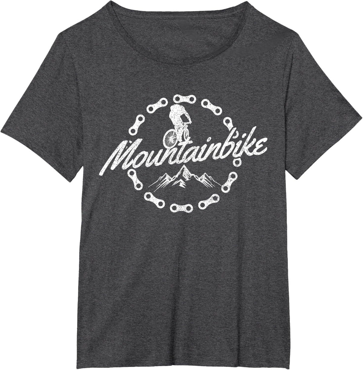 Mountain Bike - MTB Downhill Biking Cycling Biker Gift T-Shirt - Dark Heather Grey