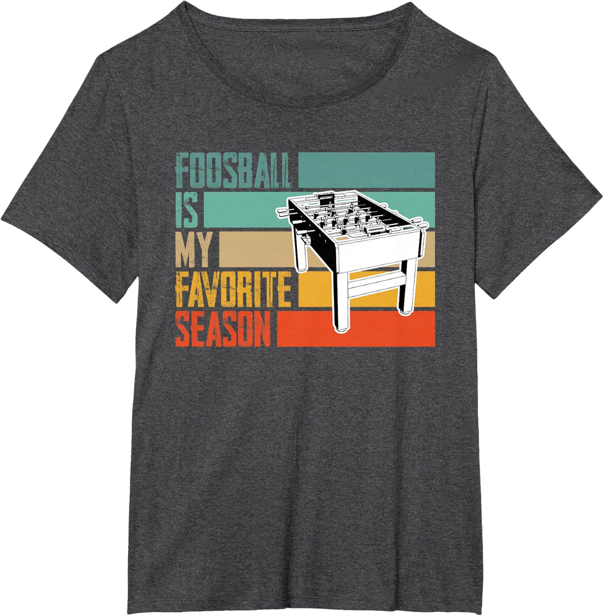 Favorite Season Football Table Soccer Foosball Player T-Shirt - Dark Heather Grey
