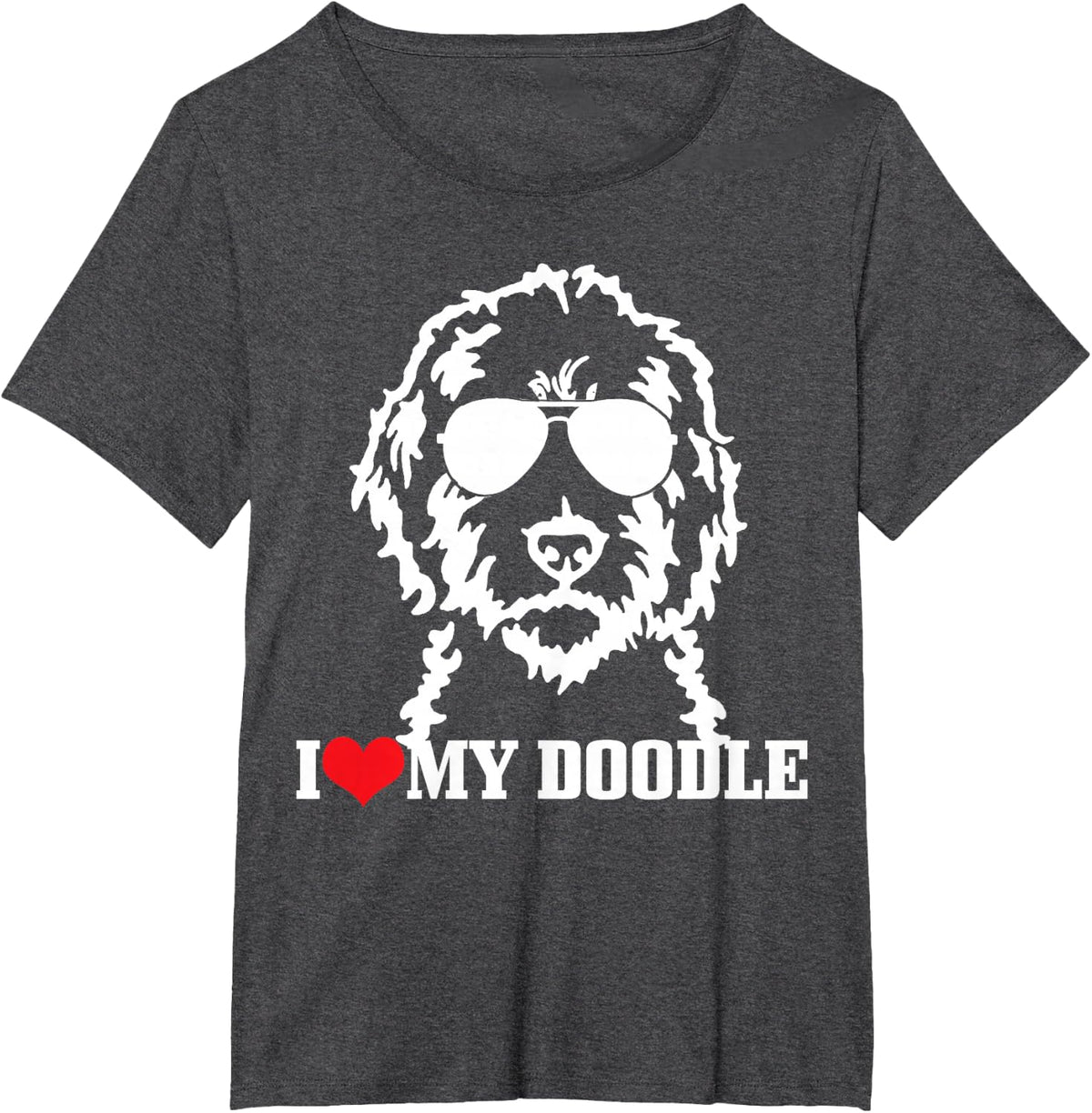 Goldendoodle I Love My Doodle Mom Labradoodle Dog Funny Gift T-Shirt - Dark Heather Grey