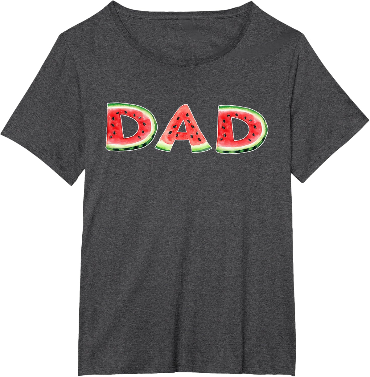 Summer Watermelon Daddy Dad Birthday Party T-Shirt - Dark Heather Grey