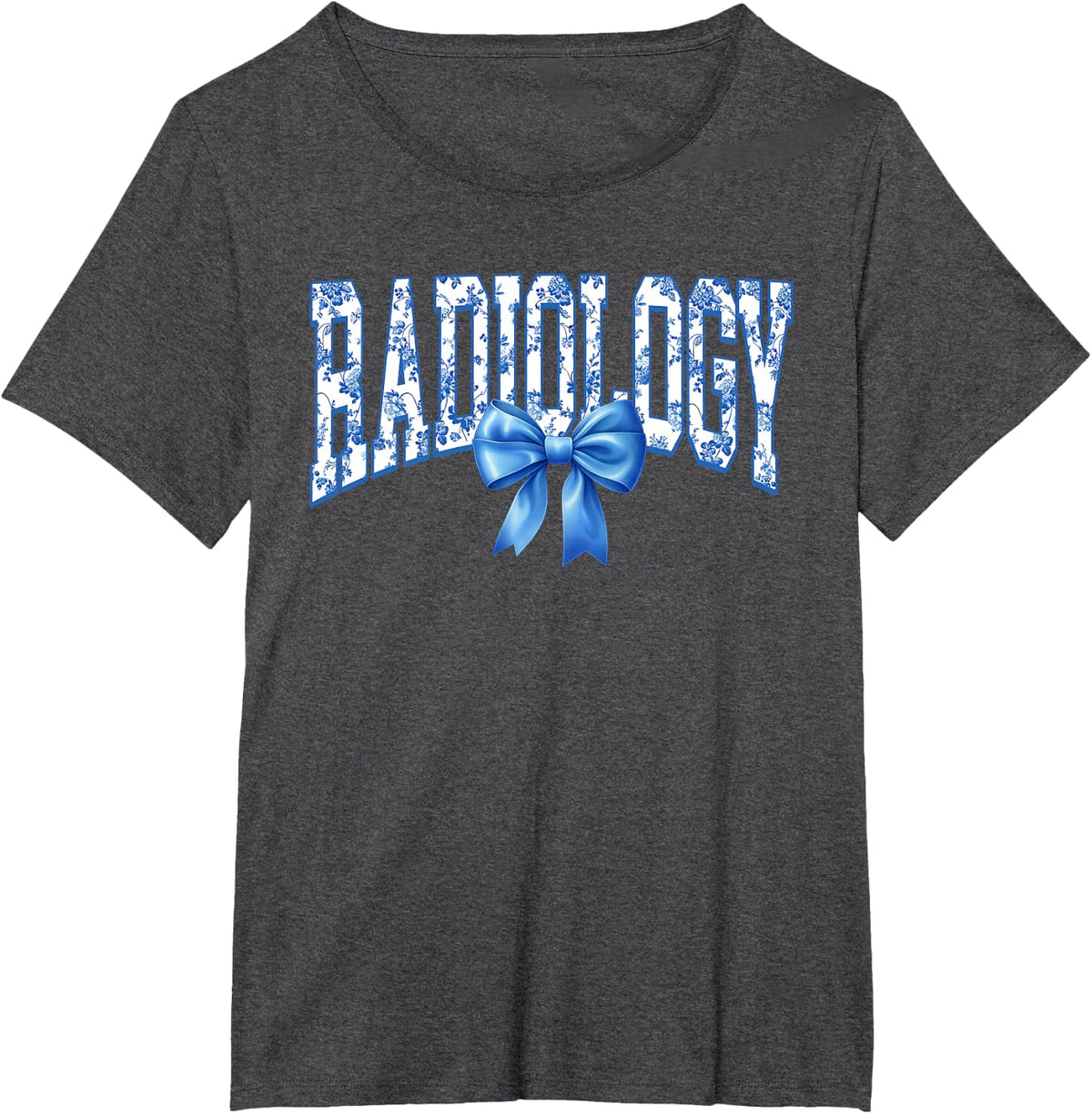 Radiology Coquette Bow Radiology Department Xray Tech Grad T-Shirt - Dark Heather Grey