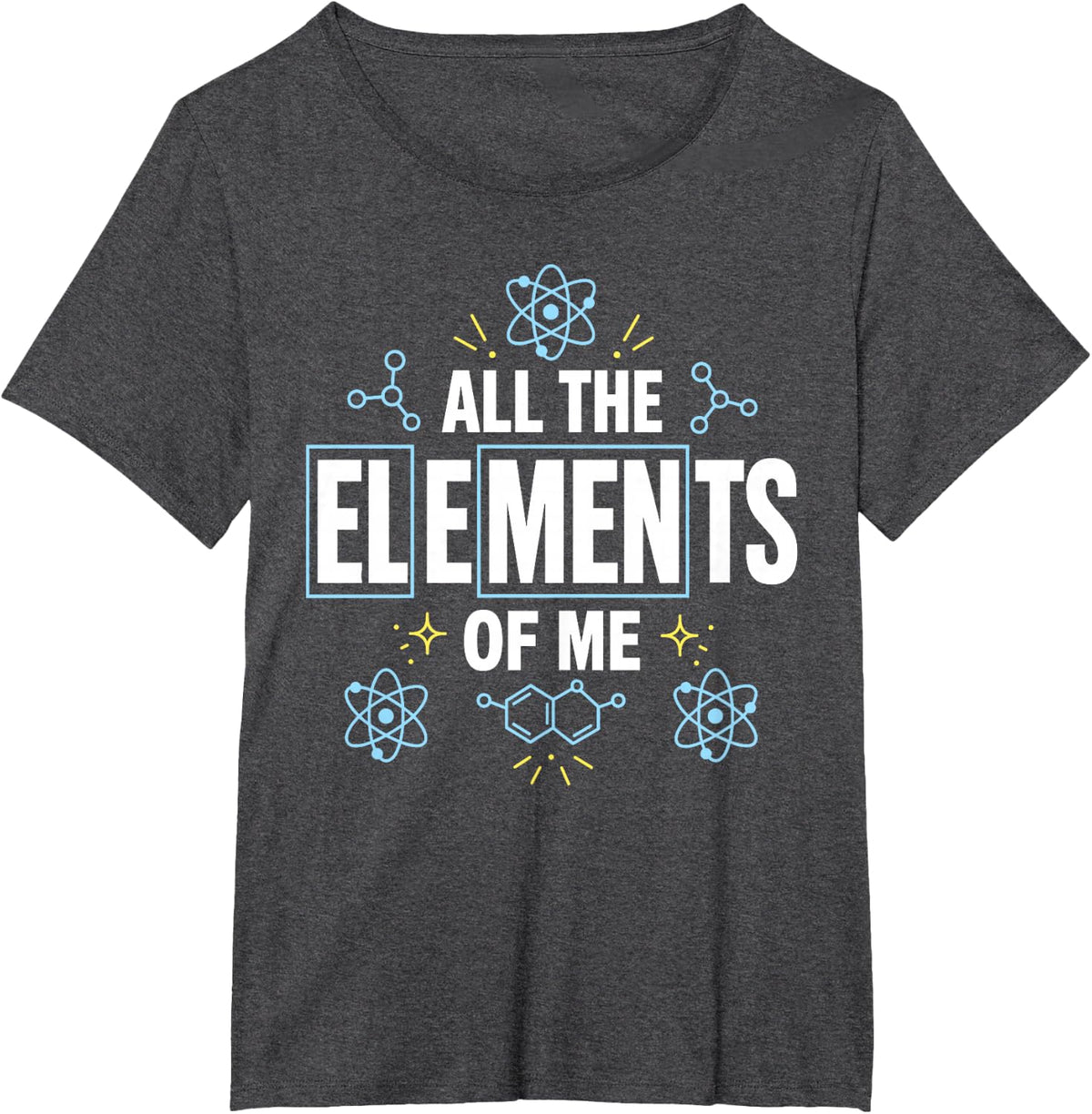 Science Molecule Atom Chemistry Teacher Student Physics T-Shirt - Dark Heather Grey
