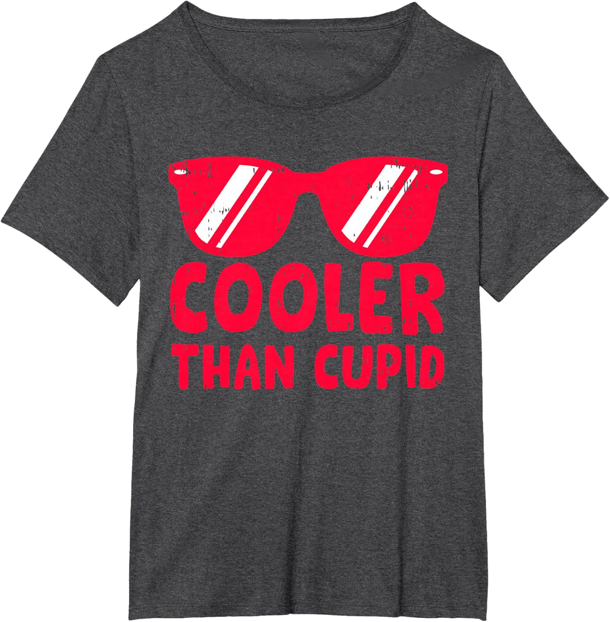 Cute Cooler Than Cupid Valentines Day for Teen Boys Girl Kid T-Shirt - Dark Heather Grey