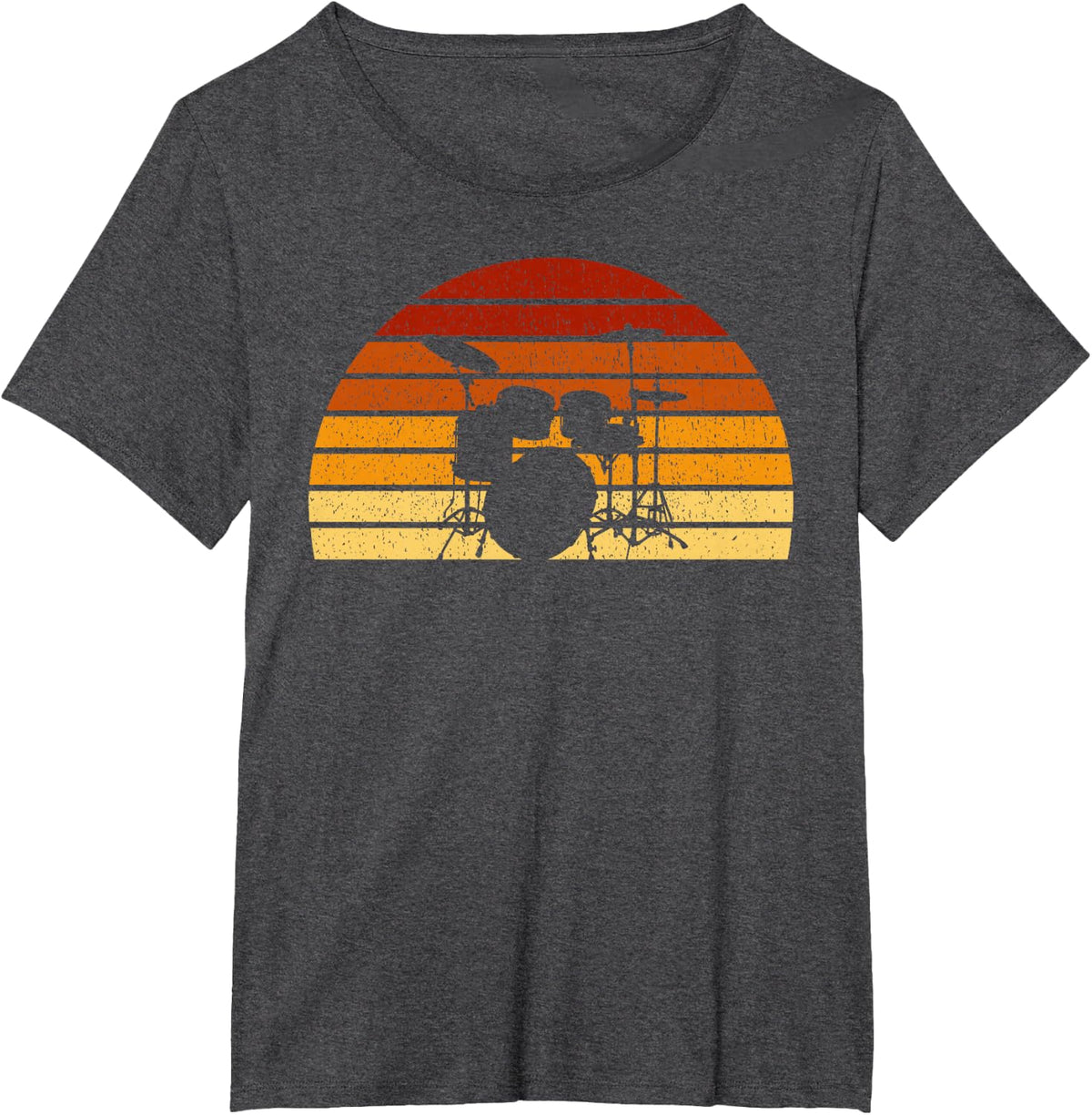 Vintage Sun Drums Gift for Drummers and Drummers T-Shirt - Dark Heather Grey