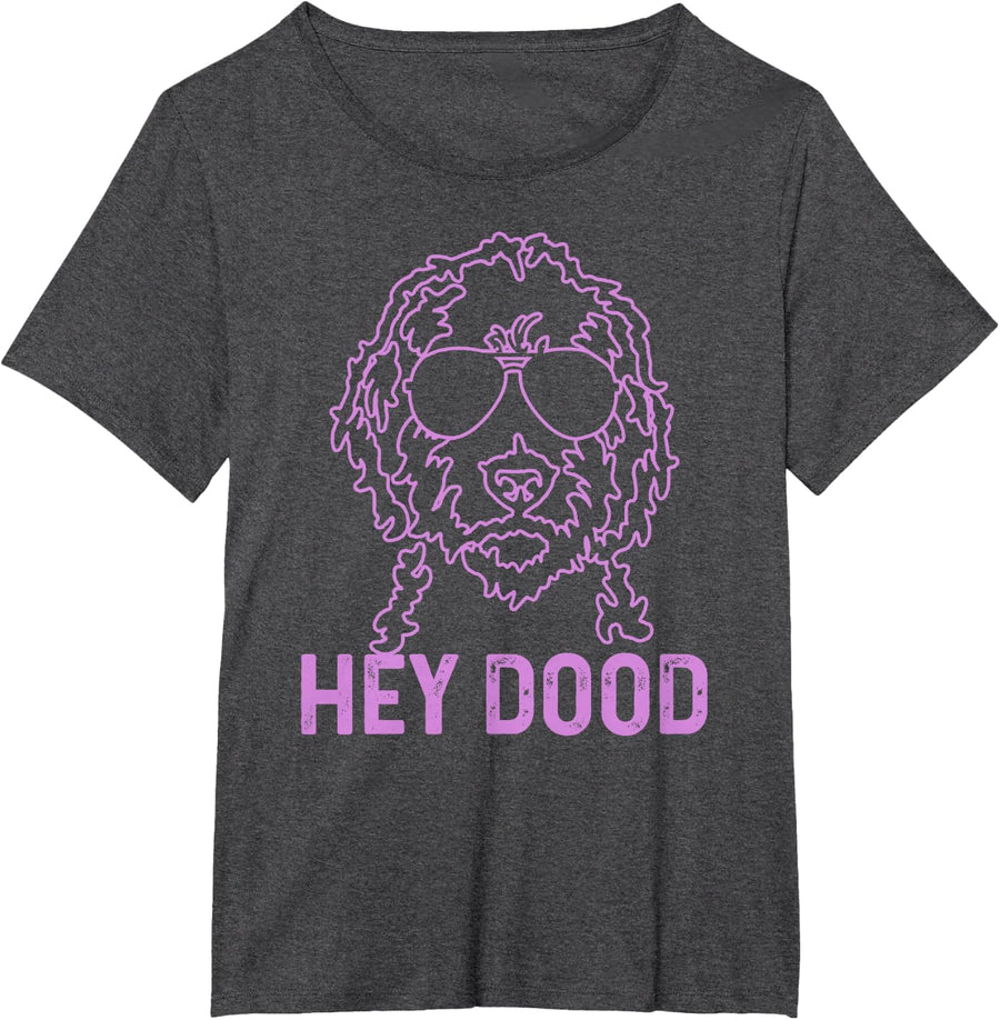 Goldendoodle Hey Dood Funny Labradoodle Dog T-Shirt - Dark Heather Grey