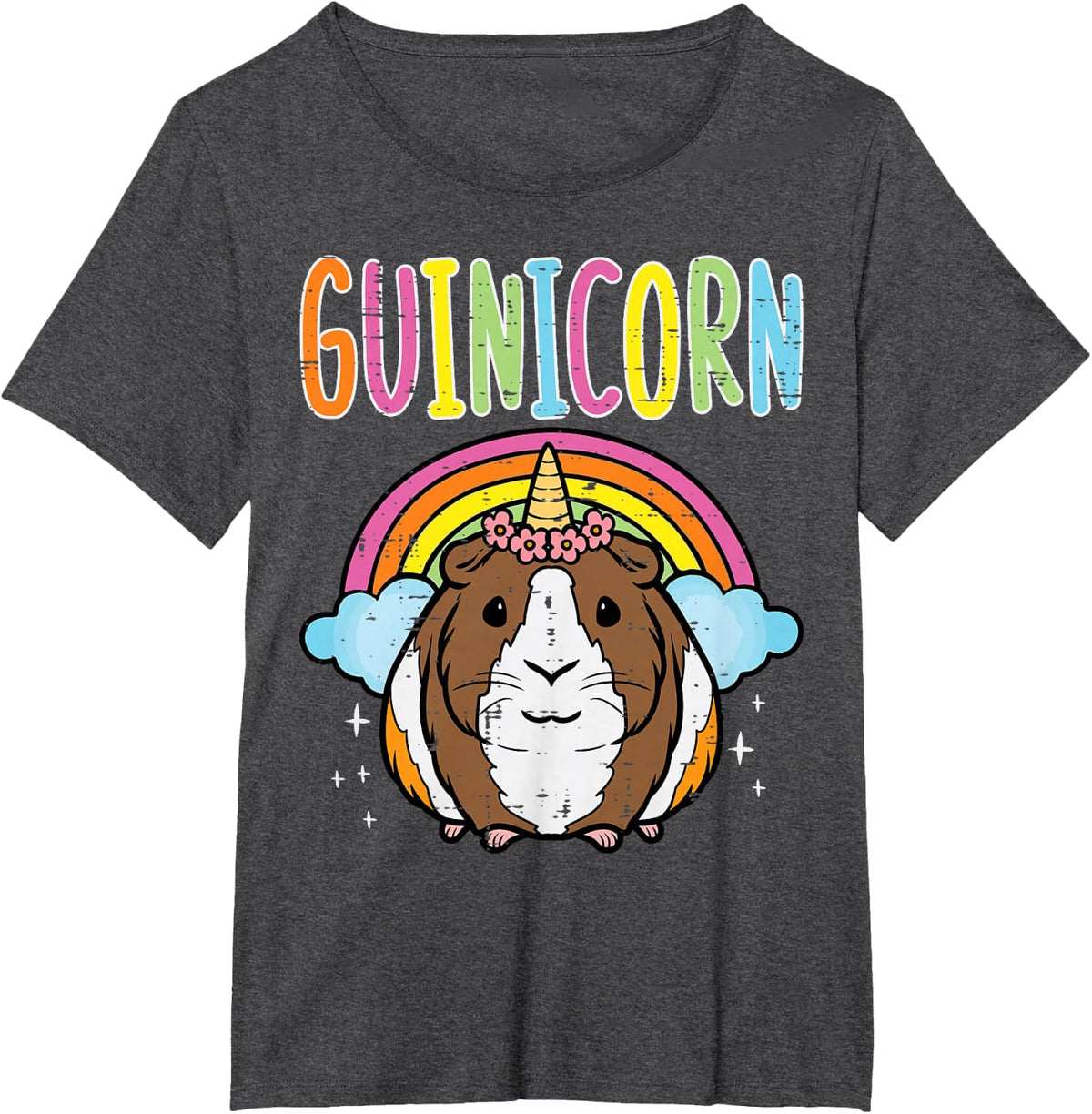 Guinea Pig Unicorn Guinicorn Cavy Girls Kids Toddler Women T-Shirt - Dark Heather Grey