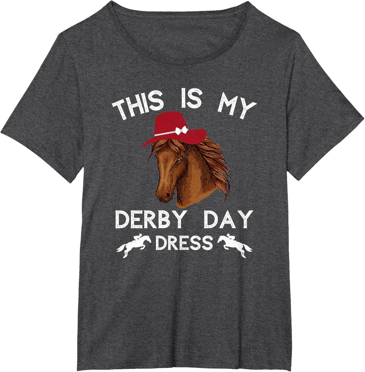 Funny Derby Day 2026 Horse Racing This Is My Derby Day Dress T-Shirt - Dark Heather Grey