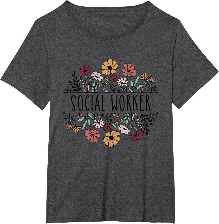 Social Worker Social Work Life Coworker T-Shirt - Dark Heather Grey