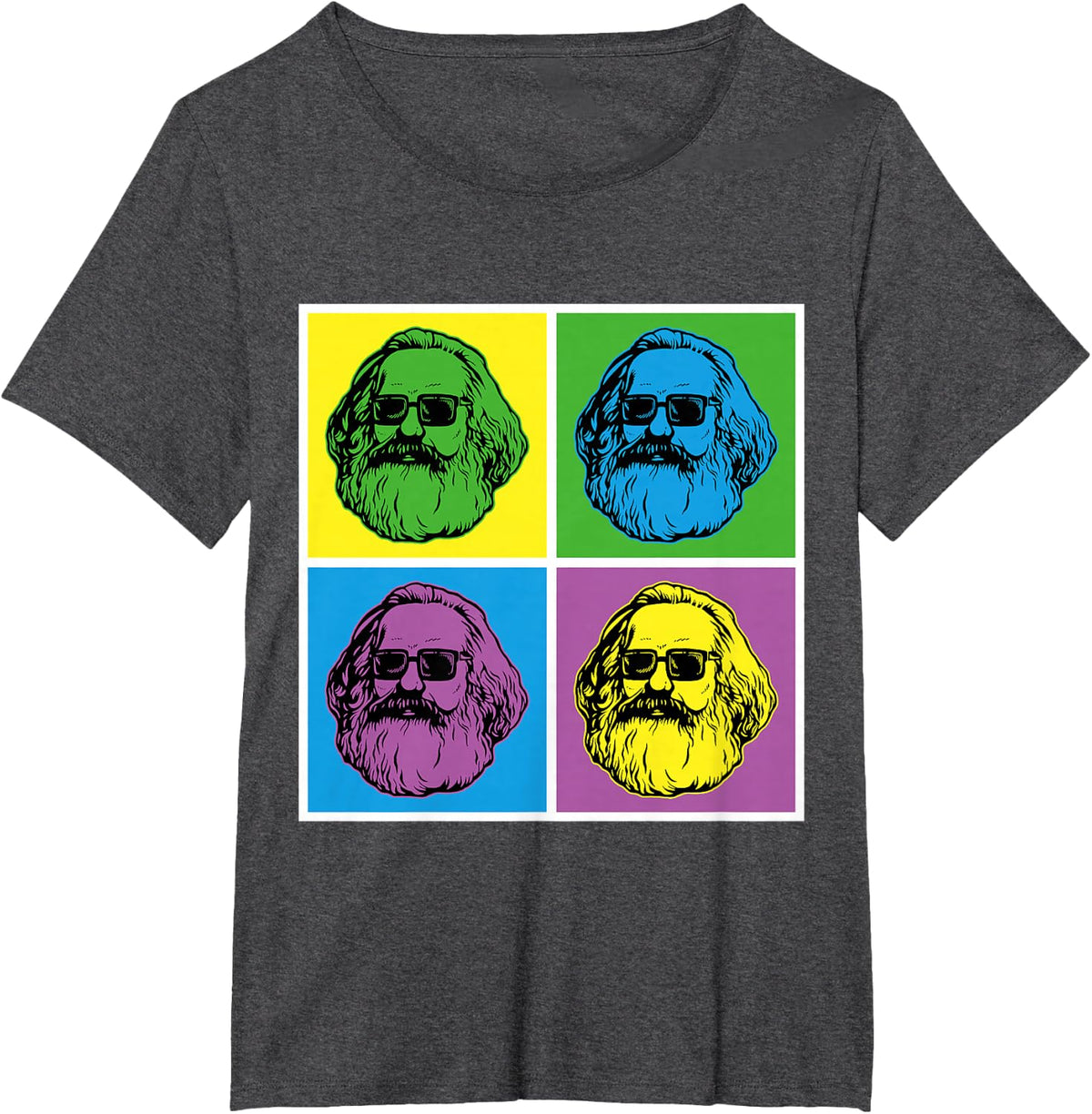 Karl Marx Marxism Communism Socialism Philosophy T-Shirt - Dark Heather Grey