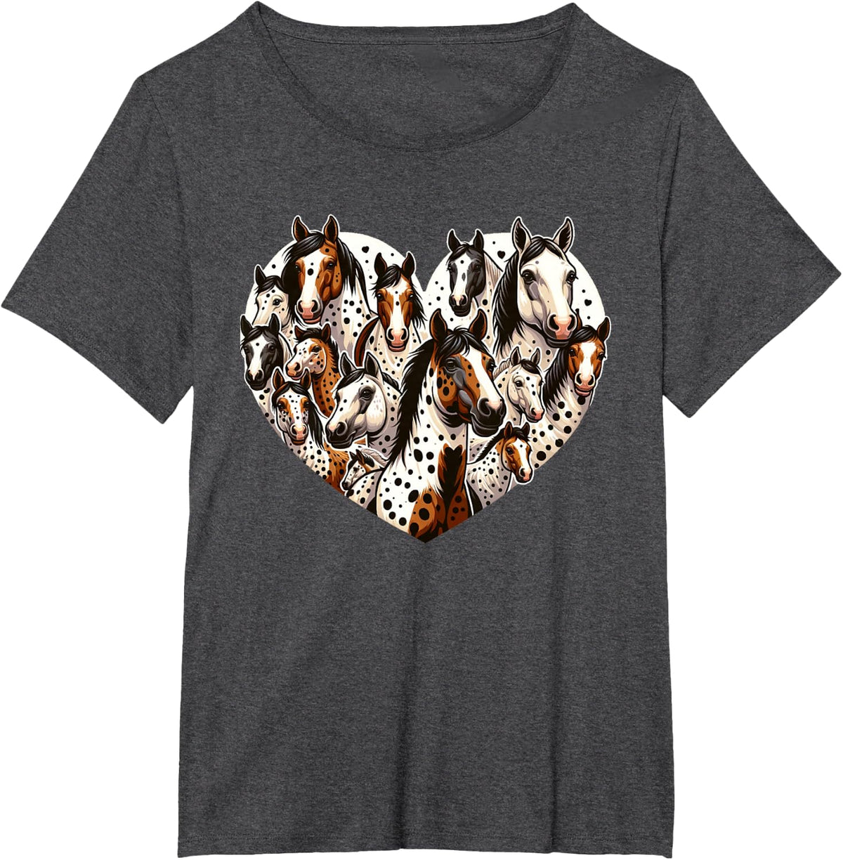Horseback Rancher Ranch Horses Equestrian Appaloosa Lover T-Shirt - Dark Heather Grey