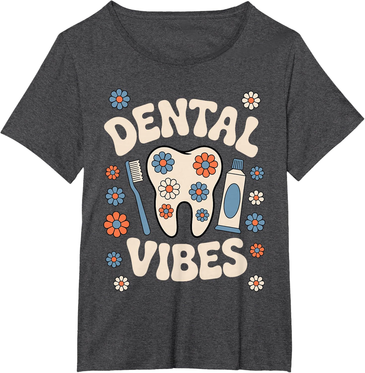 Dental Assistant Art for Men Women Kids Dental Assisting T-Shirt - Dark Heather Grey