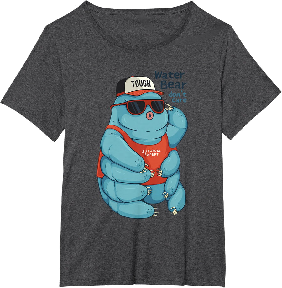 Tardigrade Waterbear Water Bear No Matter T-Shirt - Dark Heather Grey