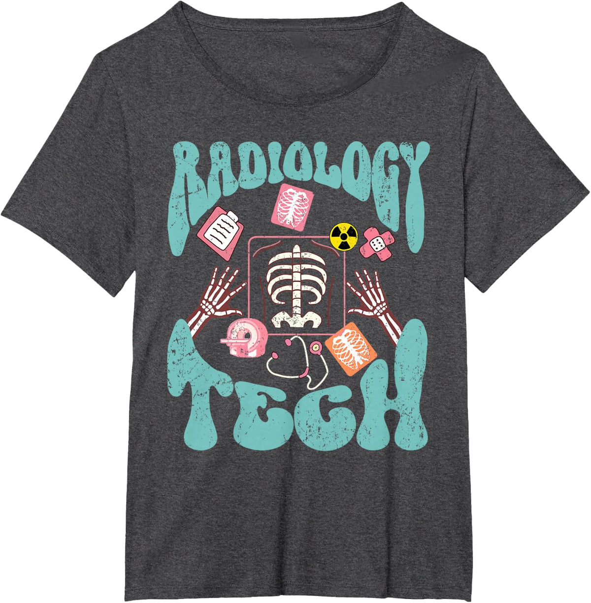 Radiology Tech Radiologic Technologist Xray Oncology Gifts T-Shirt - Dark Heather Grey