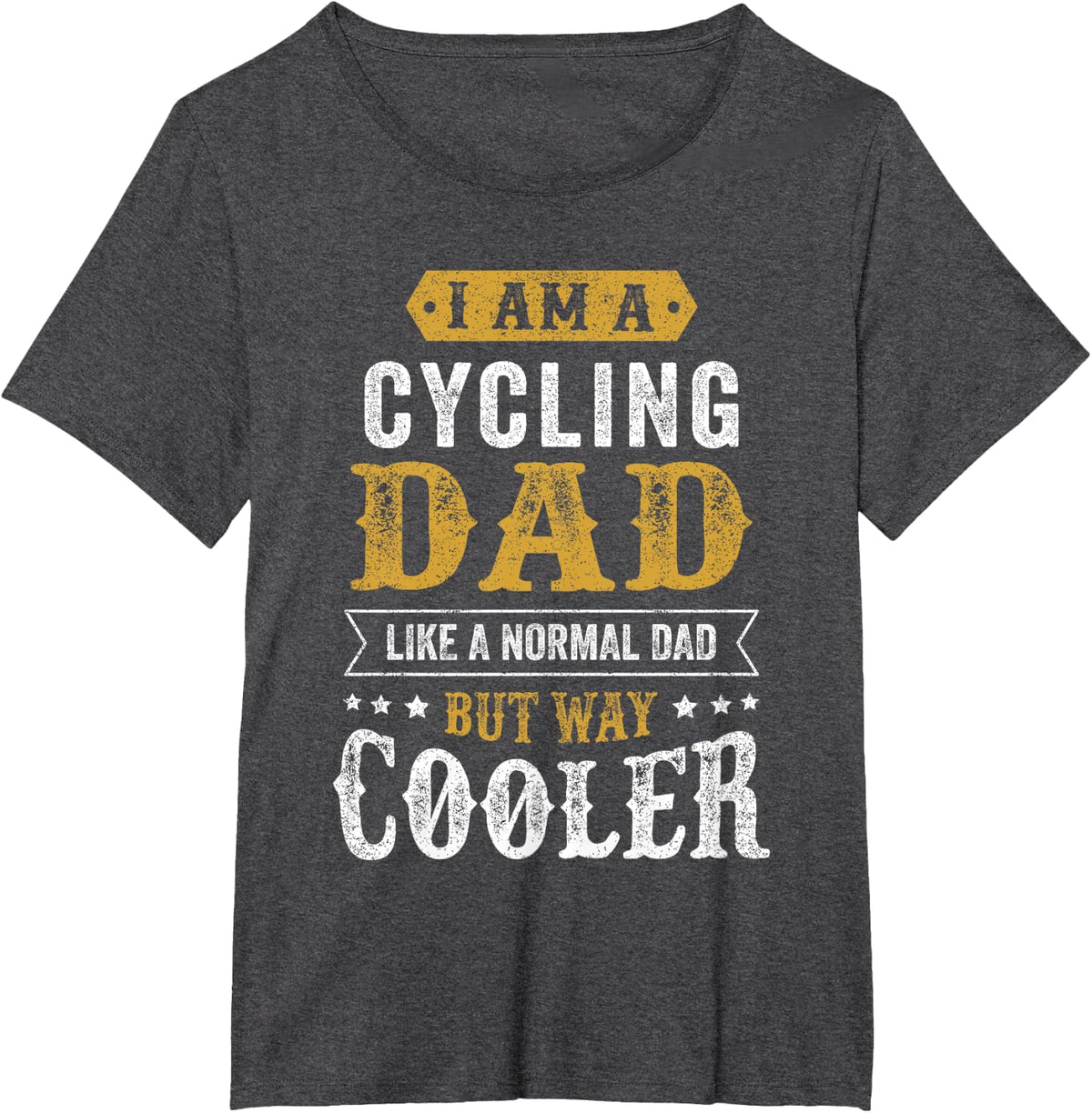 Mens Funny Bicycle Tee Biking Father Cycling Dad T-Shirt - Dark Heather Grey