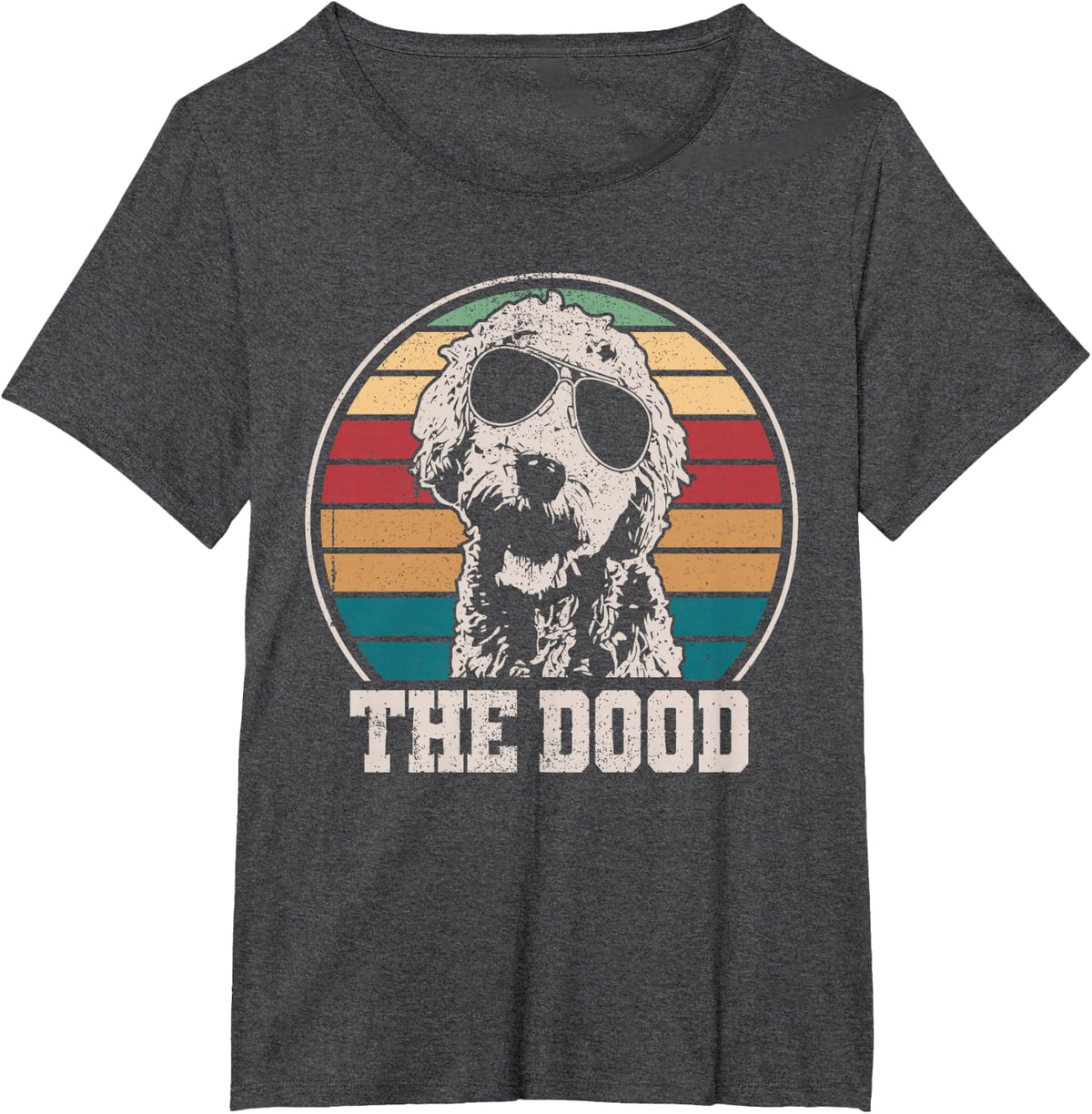 Goldendoodle T-Shirt - The Dood Vintage Retro Dog T-Shirt - Dark Heather Grey