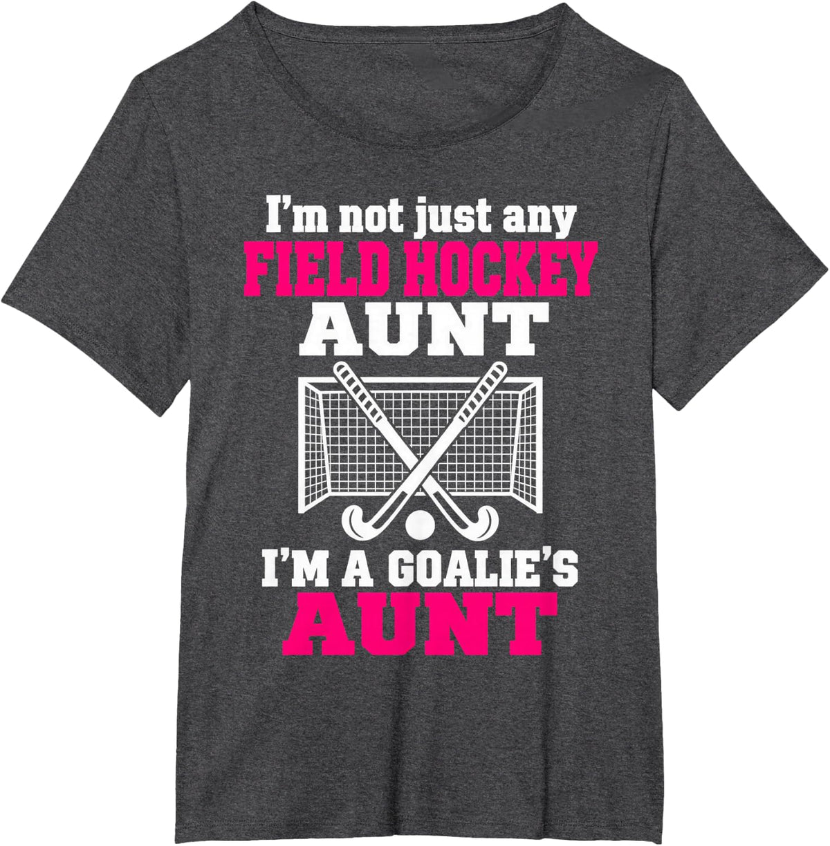 Field Hockey Goalie Aunt Women Supporter Game Match T-Shirt - Dark Heather Grey