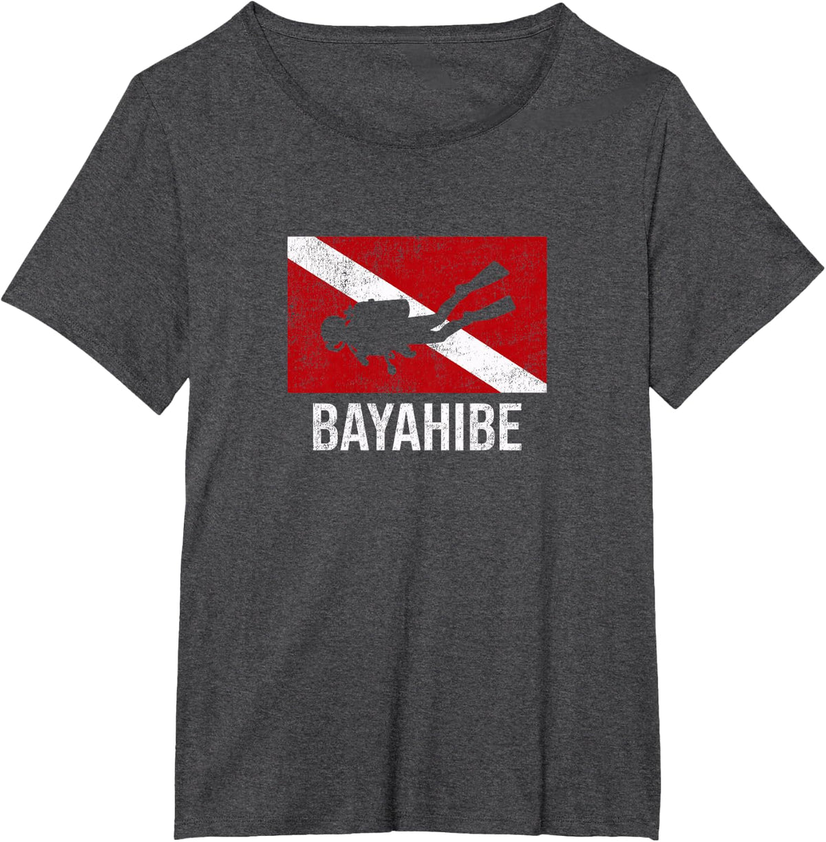 Bayahibe Scuba Diving Diver Dive Flag Gift T-Shirt - Dark Heather Grey