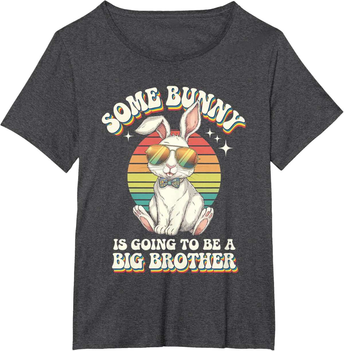 Some Bunny Is Going To Be A Big Brother Easter Family T-Shirt - Dark Heather Grey