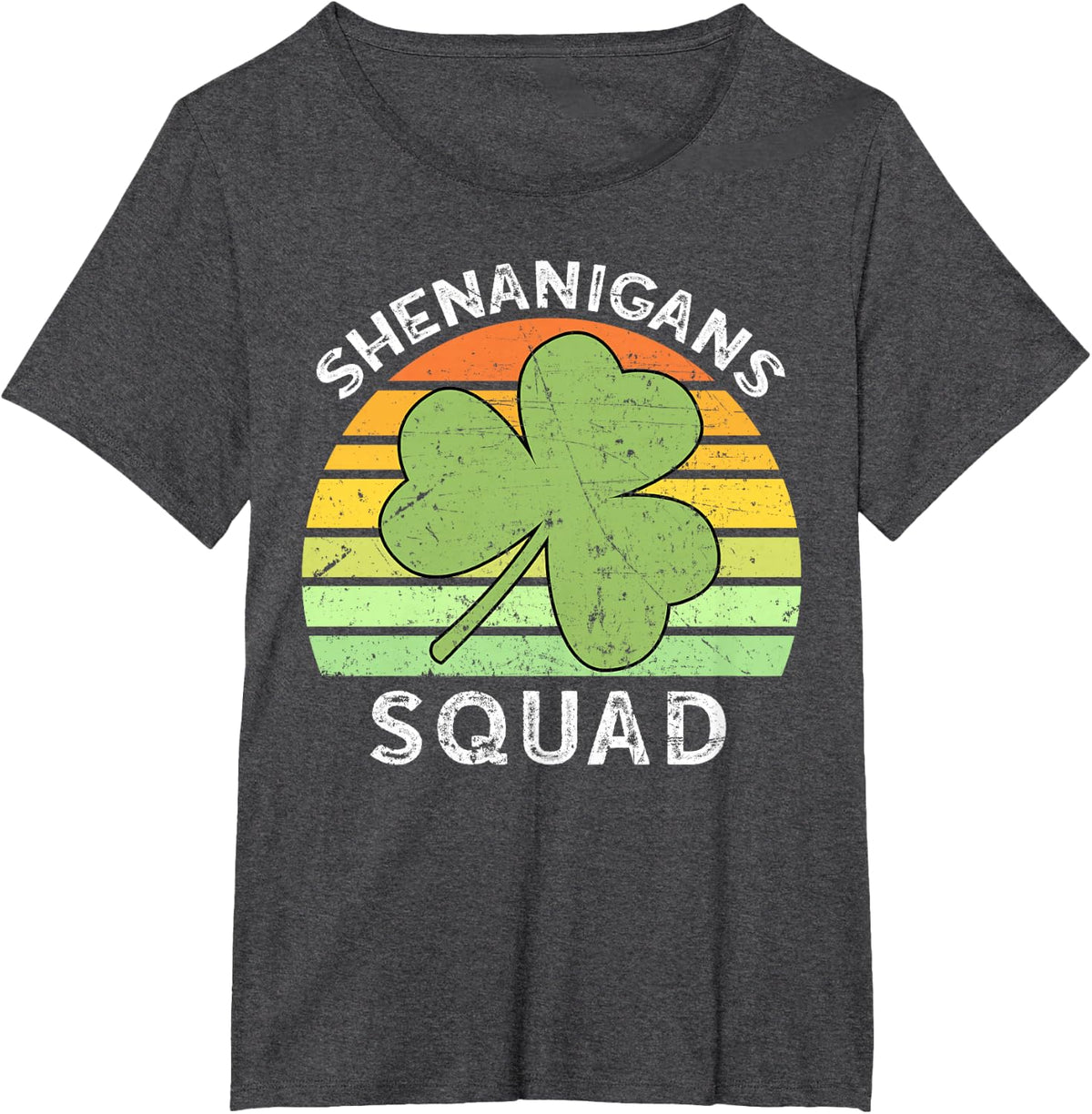 Shenanigans Squad Matching Vintage St Patricks Day Group Fun T-Shirt - Dark Heather Grey