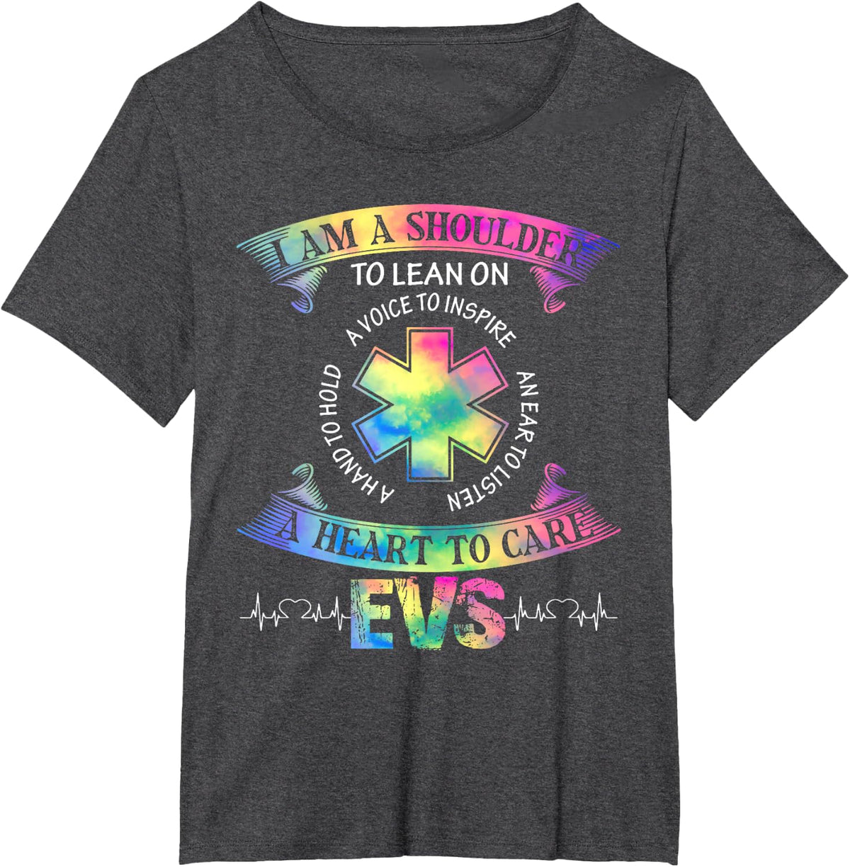EVS Squad Appreciation Day Gift Tie Dye Women Tee For Work T-Shirt - Dark Heather Grey
