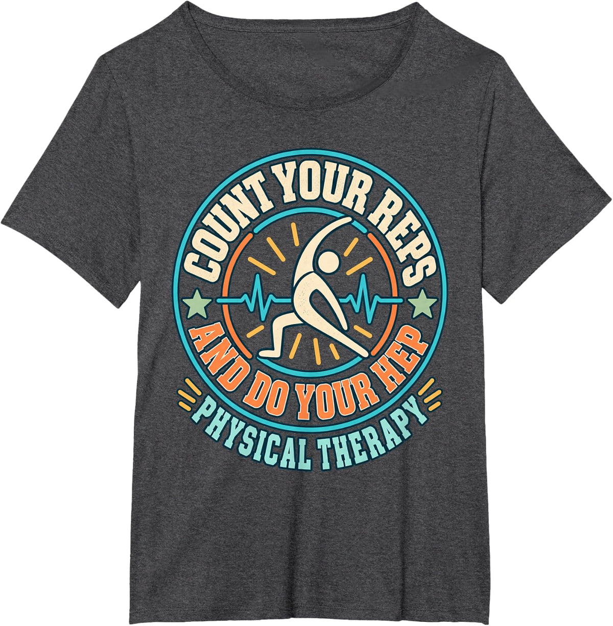 Physical Therapy Shirt for Physical Therapist PT Month Funny T-Shirt - Dark Heather Grey