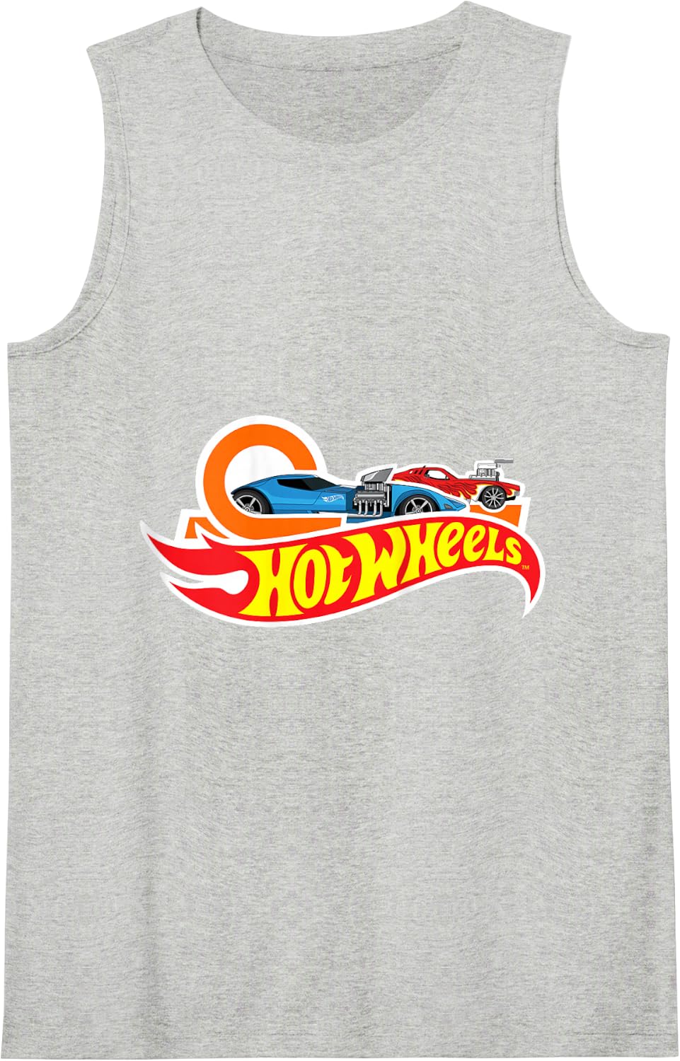 Hot Wheels Logo and Cars Tank Top - Heather Grey