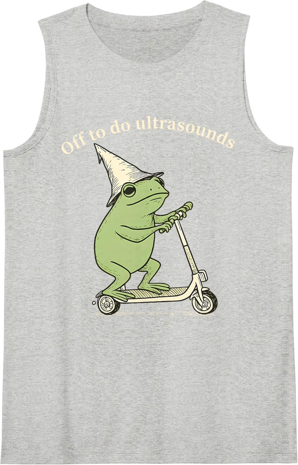 Off to Do Ultrasound Sonographer Frog Radiology Nurse Tank Top - Heather Grey