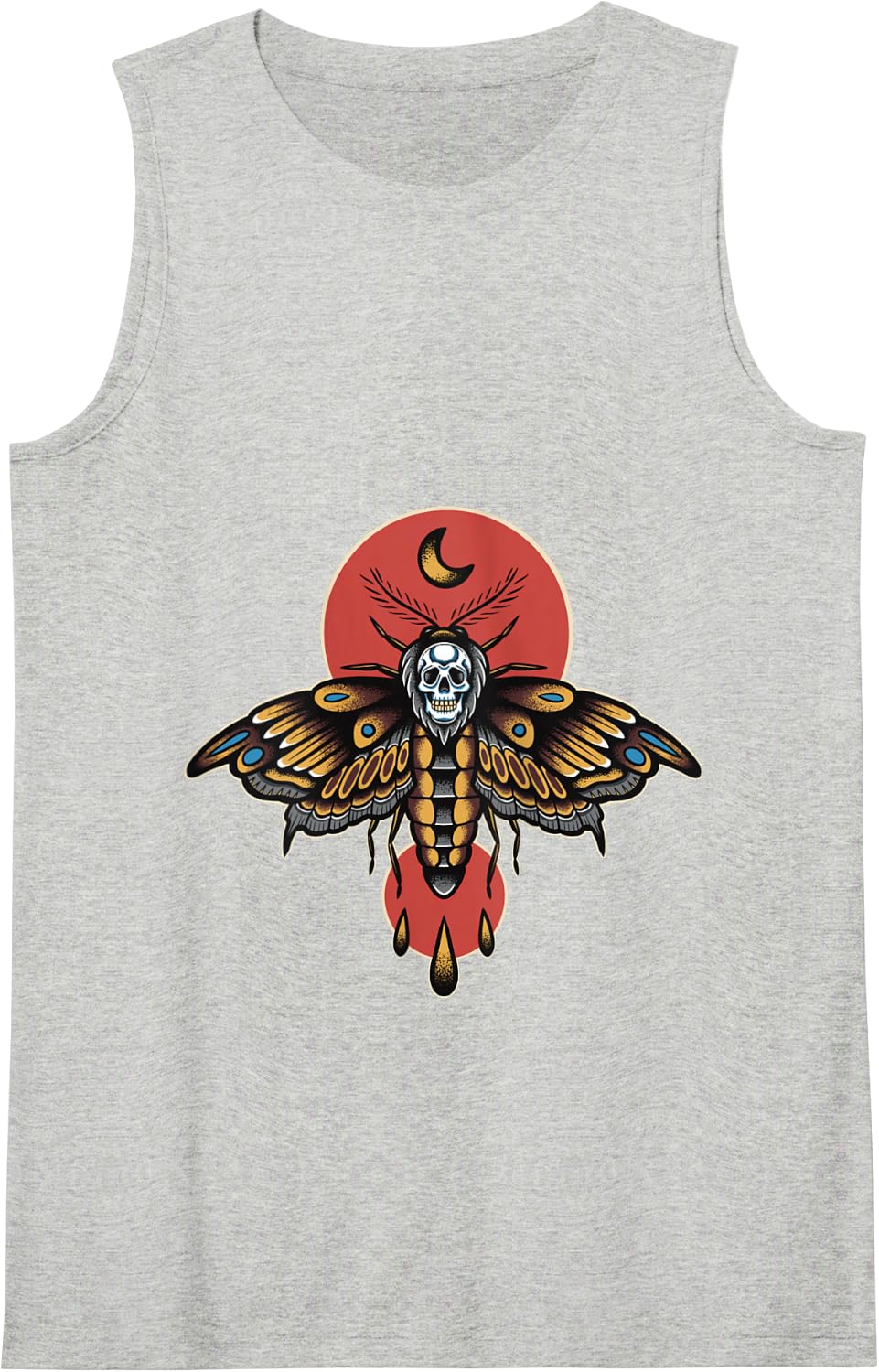 Death Moth Tank Top - Heather Grey