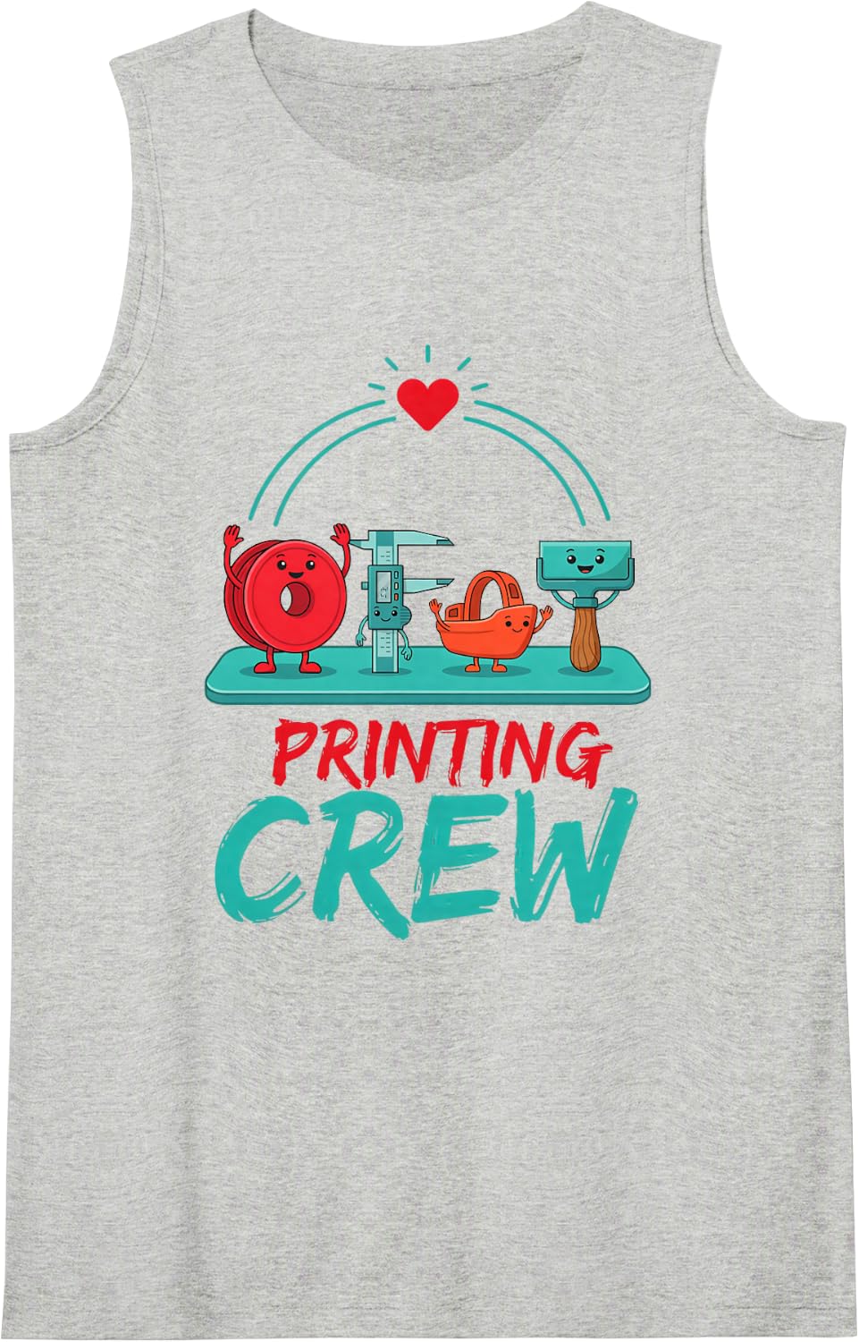 3D Printing Additive Manufacturing Rapid Prototyping Sleeveless Tank Top - Heather Grey