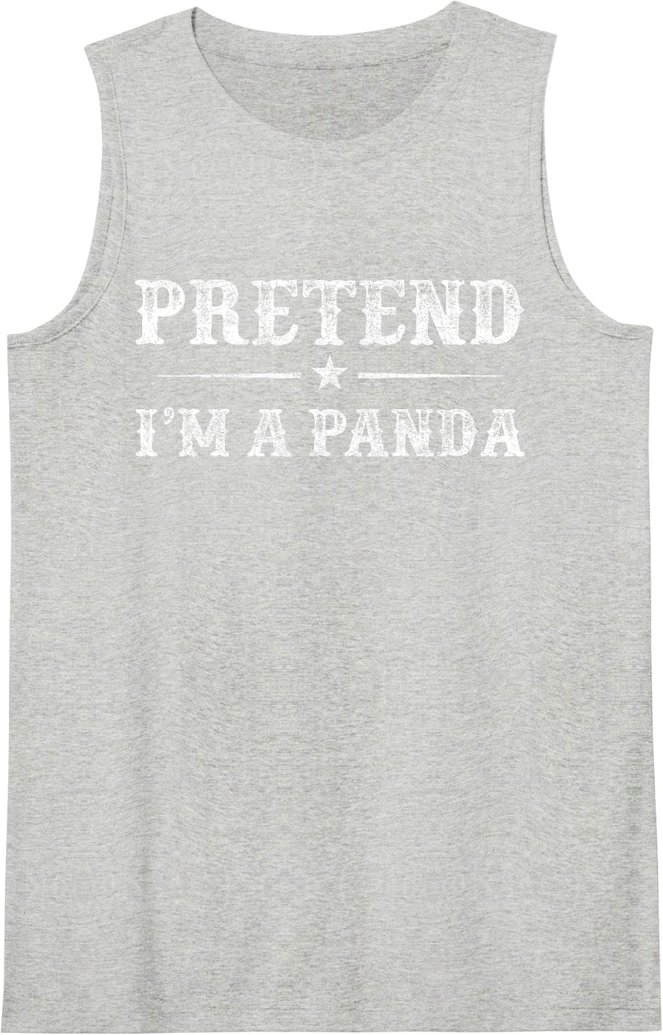 Pretend I'm A Panda Halloween Family Matching Costume Sleeveless Tank Top - Heather Grey