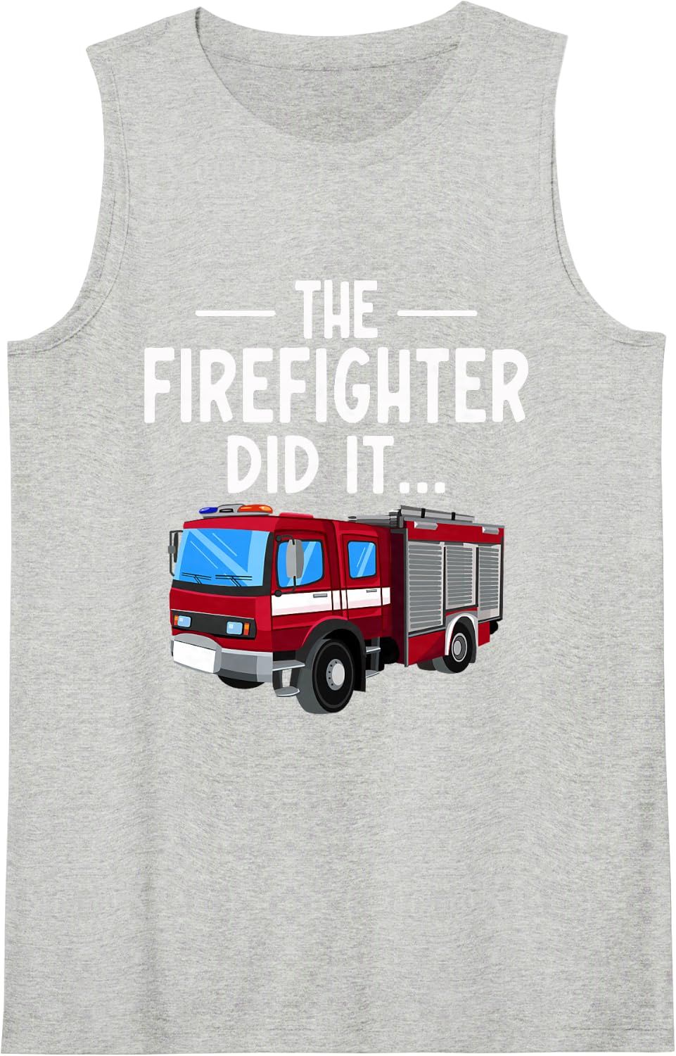 Firefighter Pregnancy Announcement Shirt Firefighters Wife Tank Top - Heather Grey