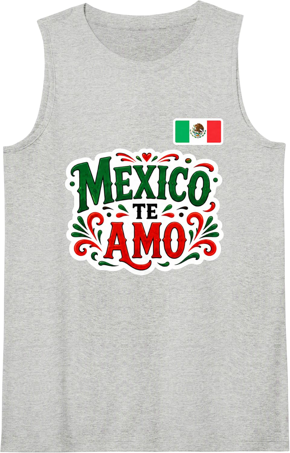 Mexico Te Amo Mexican Independence Day Fiesta Tank Top - Heather Grey