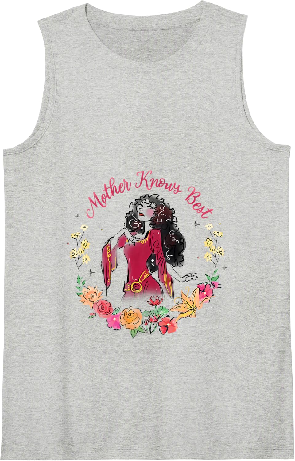 Disney Tangled Mother’s Day Mother Gothel Mother Knows Best Tank Top - Heather Grey