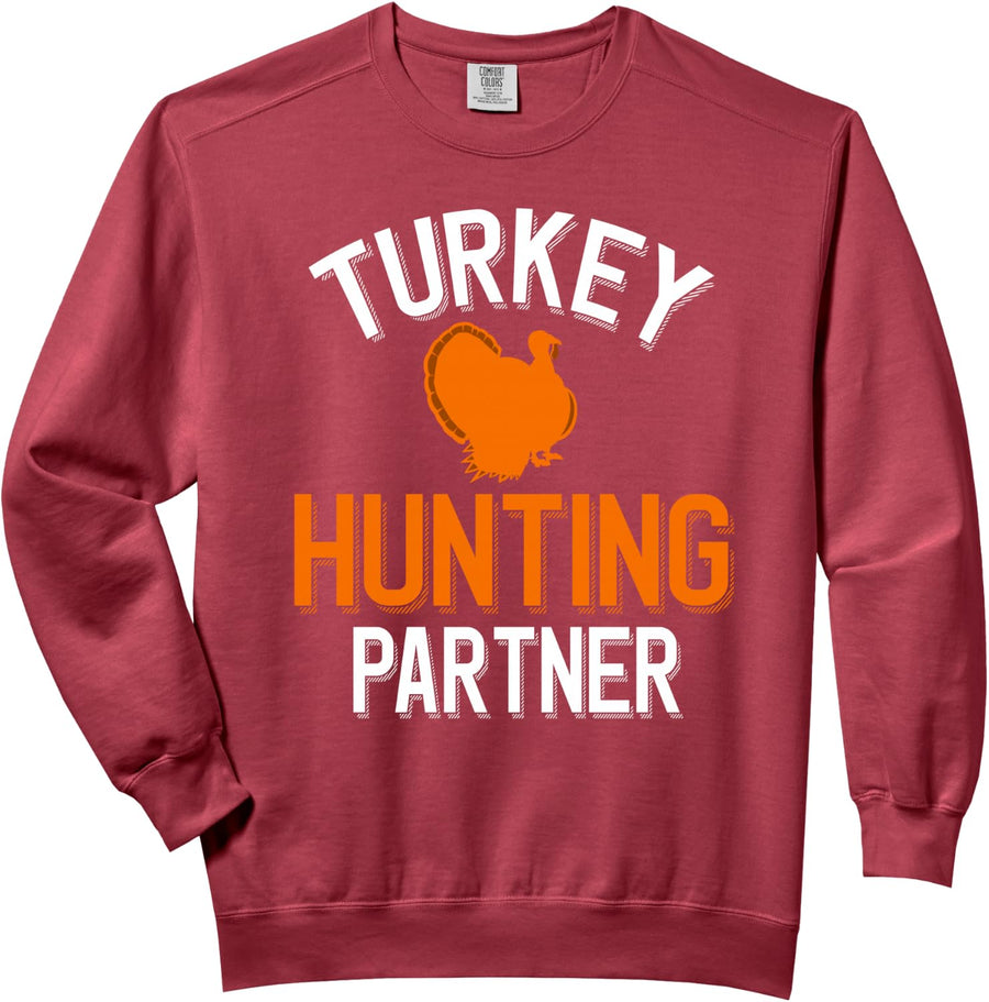 Turkey Hunter Hunting Partner Comfort Colors Adult Sweatshirt - Adult Unisex Crimson