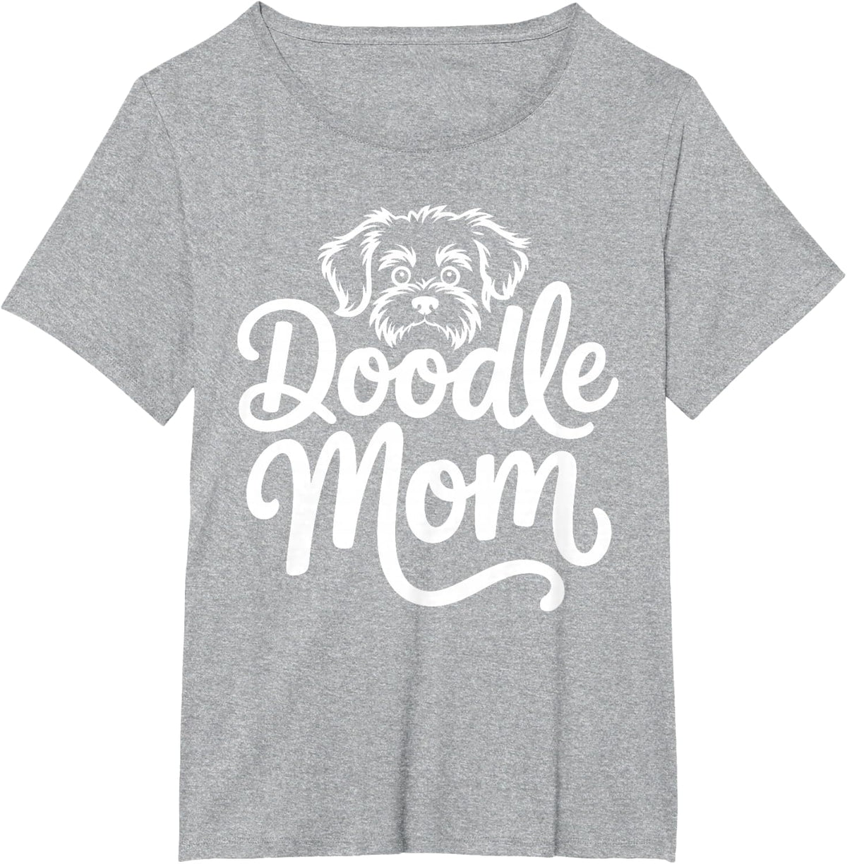Cute Doodle Mom Art for Women Girls Goldendoodle Doodle Mom T-Shirt - Heather Grey