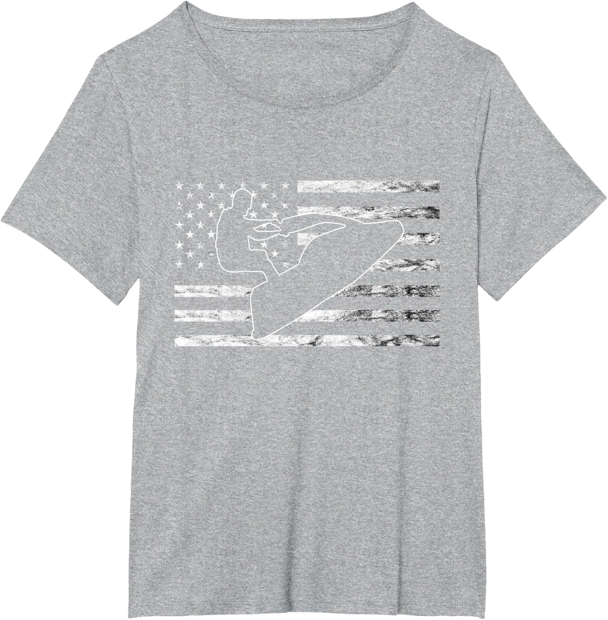 Jetski Watercraft Jet Ski Jet Skier American USA Jet Skiing T-Shirt - Heather Grey