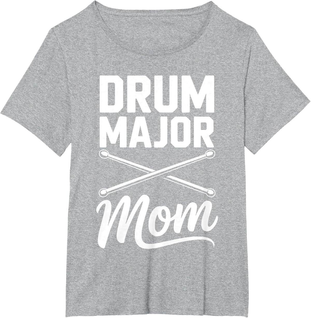 Drum Major Art for Mom Mother Women Marching Band Drum Major T-Shirt - Heather Grey