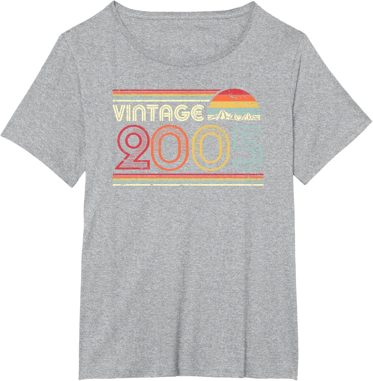 2005 Vintage Shirt, Birthday Gift Tee. Retro Style T-Shirt - Heather Grey